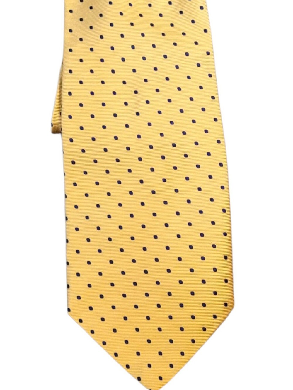 Brooks Brothers Silk Men's Yellow Polka Dot Tie OS